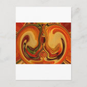 Abstrakt Earth Tone Swirl Art Print Postkarte (Vorderseite)