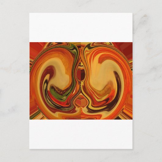 Abstrakt Earth Tone Swirl Art Print Postkarte (Vorderseite)