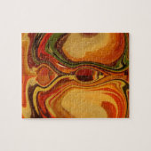 Abstrakt Earth Tone Swirl Art Print Puzzle (Horizontal)
