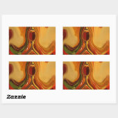 Abstrakt Earth Tone Swirl Art Print Rechteckiger Aufkleber (Blatt)