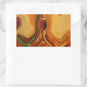 Abstrakt Earth Tone Swirl Art Print Rechteckiger Aufkleber (Tasche)