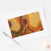 Abstrakt Earth Tone Swirl Art Print Rechteckiger Aufkleber (Umschlag)