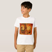 Abstrakt Earth Tone Swirl Art Print T-Shirt (Vorne ganz)