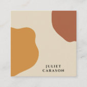 Abstrakt Einfach Terracotta Rustikal Boho Quadratische Visitenkarte (Vorderseite)