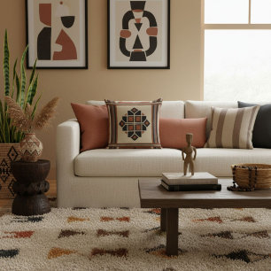 Abstrakt einfache elegante moderne Linien Retro Kissen