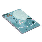 Abstrakt Elegance Aqua Aquamarin Personalisiert Notizblock (Rechte Seite)