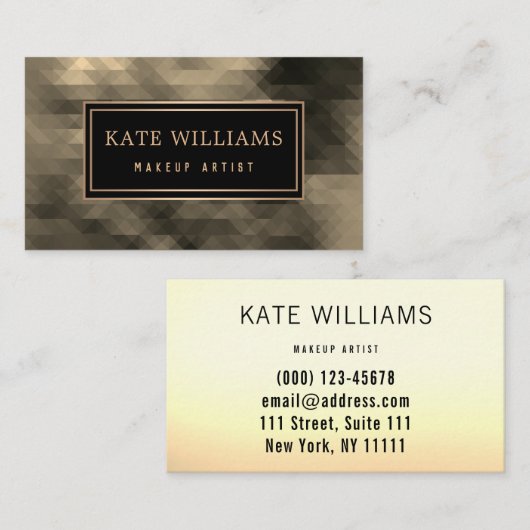 Abstrakt, elegant, mosaik, mosaik visitenkarte (Vorne/Hinten)