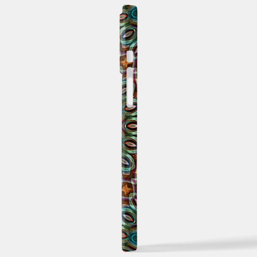 Abstrakt Elegante Modernes Bohemisches Mandala iPhone Hülle (Linke Seite)