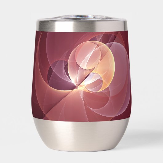 Abstrakt Elegante Modernes Wine Rotes Fraktal (Vorderseite)