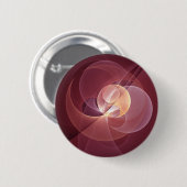 Abstrakt Elegante Modernes Wine Rotes Fraktal Button (Vorne & Hinten)