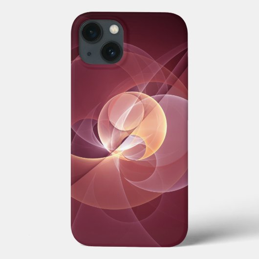 Abstrakt Elegante Modernes Wine Rotes Fraktal Case-Mate iPhone Hülle (Rückseite)
