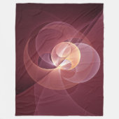 Abstrakt Elegante Modernes Wine Rotes Fraktal Fleecedecke (Vorderseite)