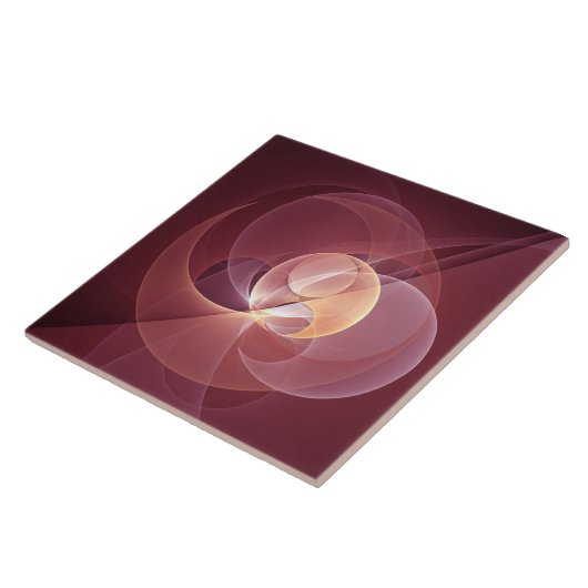 Abstrakt Elegante Modernes Wine Rotes Fraktal Fliese (Seite)