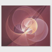 Abstrakt Elegante Modernes Wine Rotes Fraktal Geschenkpapier (Flach)