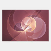 Abstrakt Elegante Modernes Wine Rotes Fraktal Geschenkpapier Set (Vorderseite 3)