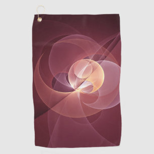 Abstrakt Elegante Modernes Wine Rotes Fraktal Golfhandtuch