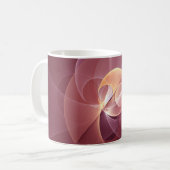 Abstrakt Elegante Modernes Wine Rotes Fraktal Kaffeetasse (Vorderseite Links)
