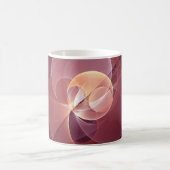 Abstrakt Elegante Modernes Wine Rotes Fraktal Kaffeetasse (Mittel)