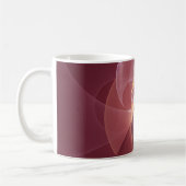 Abstrakt Elegante Modernes Wine Rotes Fraktal Kaffeetasse (Links)