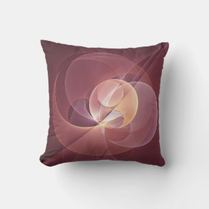 Abstrakt Elegante Modernes Wine Rotes Fraktal Kissen