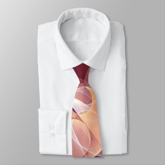 Abstrakt Elegante Modernes Wine Rotes Fraktal Krawatte (Gebunden)