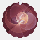 Abstrakt Elegante Modernes Wine Rotes Fraktal Ornament Karte (Rückseite)