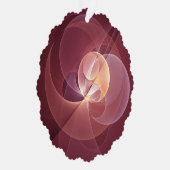 Abstrakt Elegante Modernes Wine Rotes Fraktal Ornament Karte (Rechts)