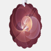 Abstrakt Elegante Modernes Wine Rotes Fraktal Ornament Karte (Links)