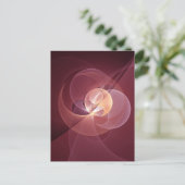 Abstrakt Elegante Modernes Wine Rotes Fraktal Postkarte (Stehend Vorderseite)
