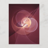 Abstrakt Elegante Modernes Wine Rotes Fraktal Postkarte (Vorderseite)