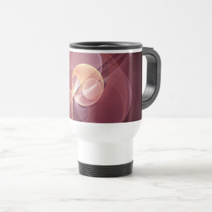 Abstrakt Elegante Modernes Wine Rotes Fraktal Reisebecher