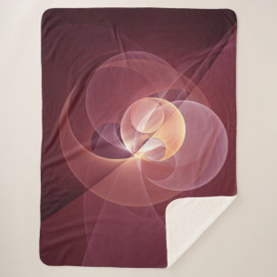 Abstrakt Elegante Modernes Wine Rotes Fraktal Sherpadecke