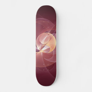 Abstrakt Elegante Modernes Wine Rotes Fraktal Skateboard
