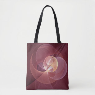 Abstrakt Elegante Modernes Wine Rotes Fraktal Tasche