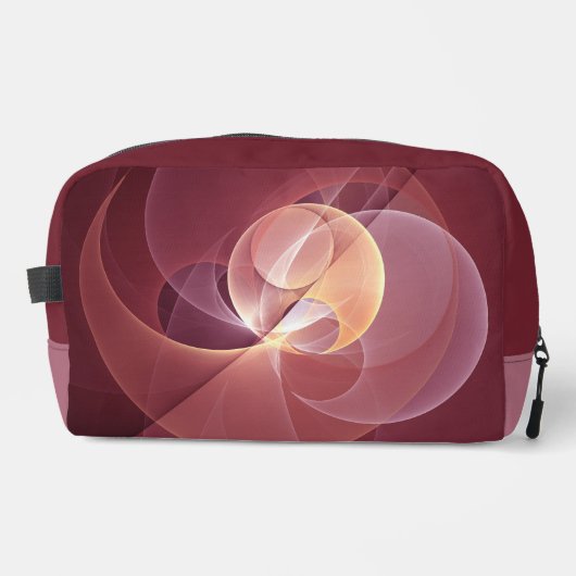 Abstrakt Elegante Modernes Wine Rotes Fraktal Waschbeutel (Vorderseite)