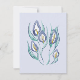 Abstrakt Elegante: Wasserfarbe Lila Calla Lilies