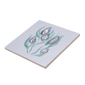 Abstrakt Elegante: Wasserfarbe Lila Calla Lilies Fliese (Seite)