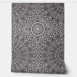 Abstrakt Eleganter Chic Silver Gray Mandala Tapete