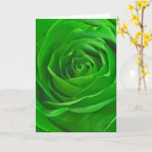 Abstrakt Emerald Green Rose Center Fotografie Karte (Gelbe Blume)