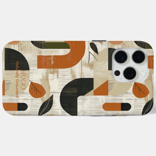 Abstrakt erthy botanical - Minimalistisch Natural Case-Mate iPhone Hülle (Rückseite (Horizontal))