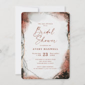 Abstrakt Ethereal Burnt Orange Brautparty Einladung (Vorderseite)