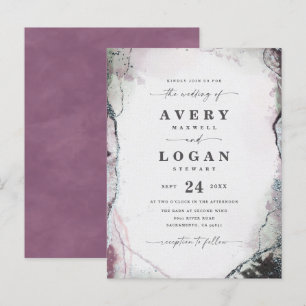 Abstrakt Ethereal Lilac Lila Hochzeit Einladung