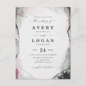 Abstrakt Ethereal Lilac Lila Hochzeit Einladung (Vorderseite)