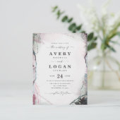 Abstrakt Ethereal Lilac Lila Hochzeit Einladung (Stehend Vorderseite)