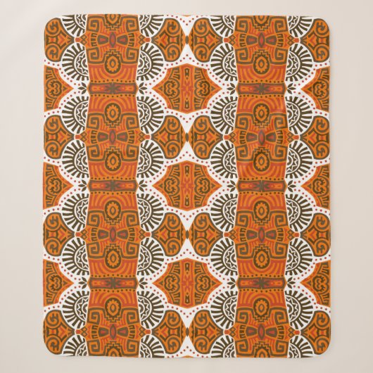 Abstrakt ethnisch: trendiger Vintager Boho. Sherpadecke (Vorderseite)