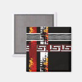 Abstrakt, ethnisch und kreativ magnet (Vorderseite/Rückseite)