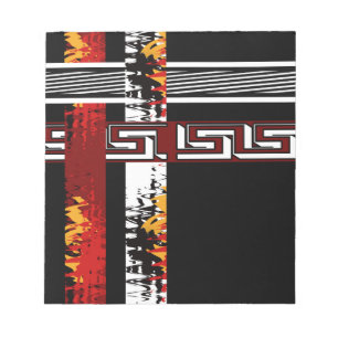 Abstrakt, ethnisch und kreativ notizblock