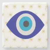 Abstrakt Evil Eye Modern Fortune Teller Starry Steinuntersetzer (Vorderseite)