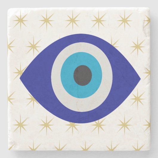 Abstrakt Evil Eye Modern Fortune Teller Starry Steinuntersetzer (Vorderseite)