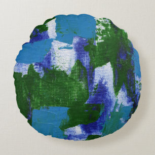 Abstrakt Expression Nr. 4 von Michael Moffa Rundes Kissen